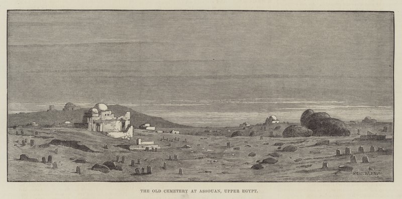 Der alte Friedhof in Assuan, Oberägypten von Charles Auguste Loye