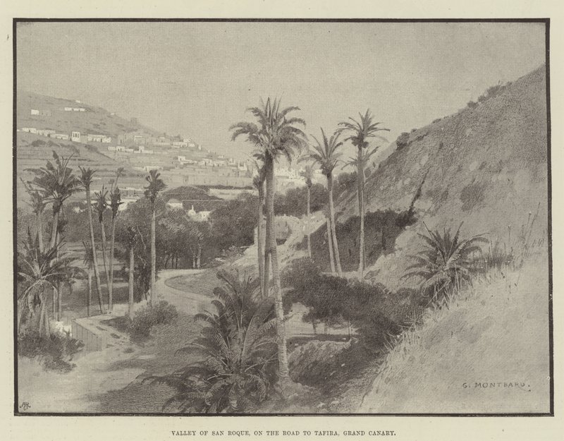 Tal von San Roque, auf dem Weg nach Tafira, Gran Canaria von Charles Auguste Loye