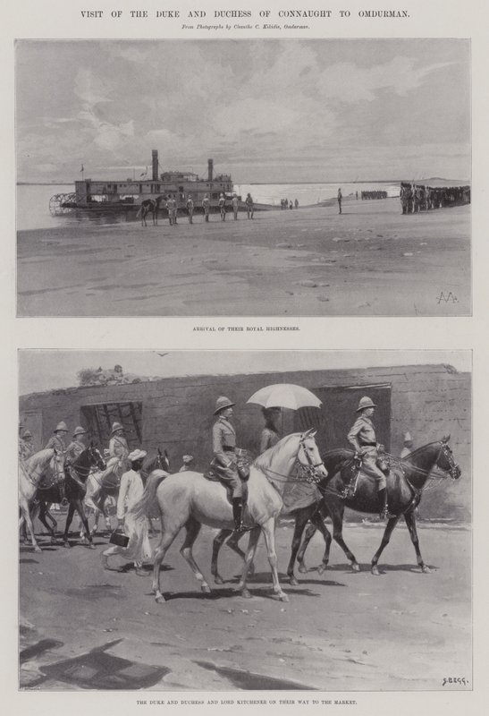 Besuch des Herzogs und der Herzogin von Connaught in Omdurman von Charles Auguste Loye