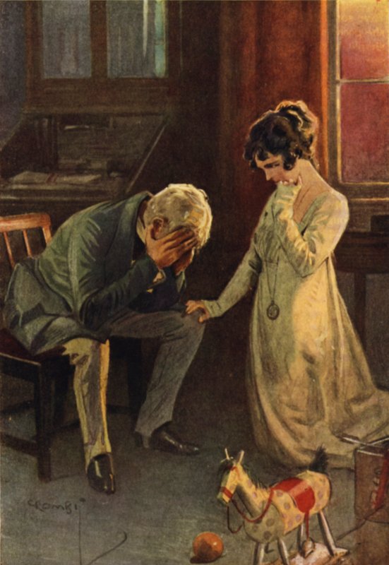 Old Sedley gesteht Amelia den wahren Sachverhalt von Charles Crombie