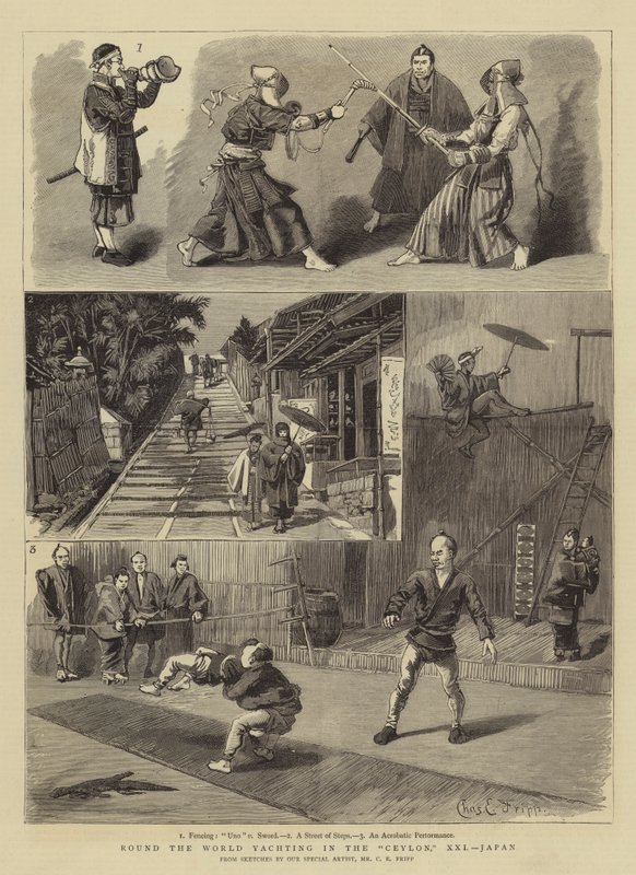 Weltumsegelung in der Ceylon, XXI, Japan von Charles Edwin Fripp