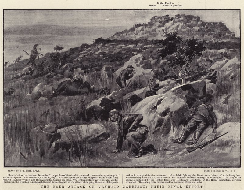 Der Burenangriff auf die Garnison von Vryheid, ihr letzter Versuch von Charles Edwin Fripp