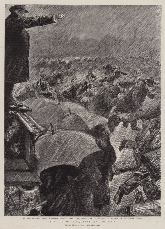 Eine Flut von Beredsamkeit und Regen von Charles Paul Renouard