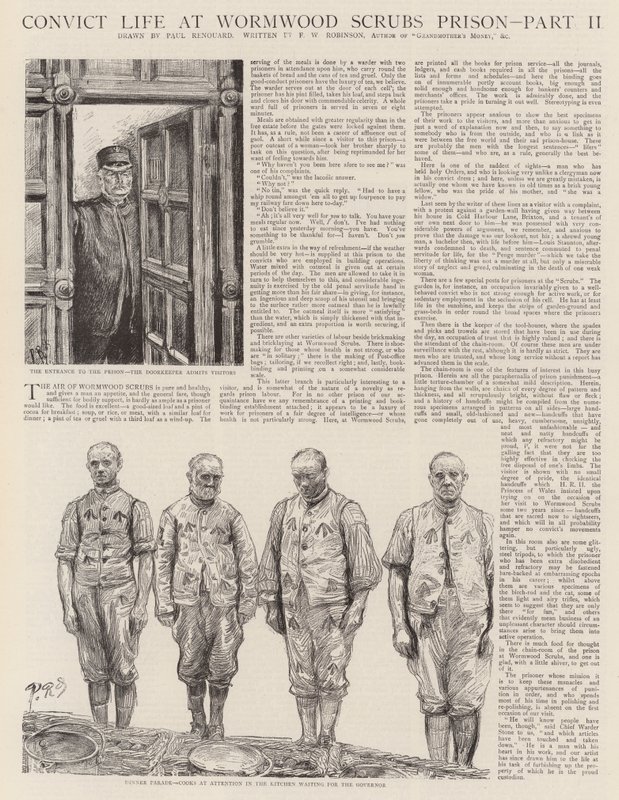 Sträflingsleben im Gefängnis Wormwood Scrubs von Charles Paul Renouard