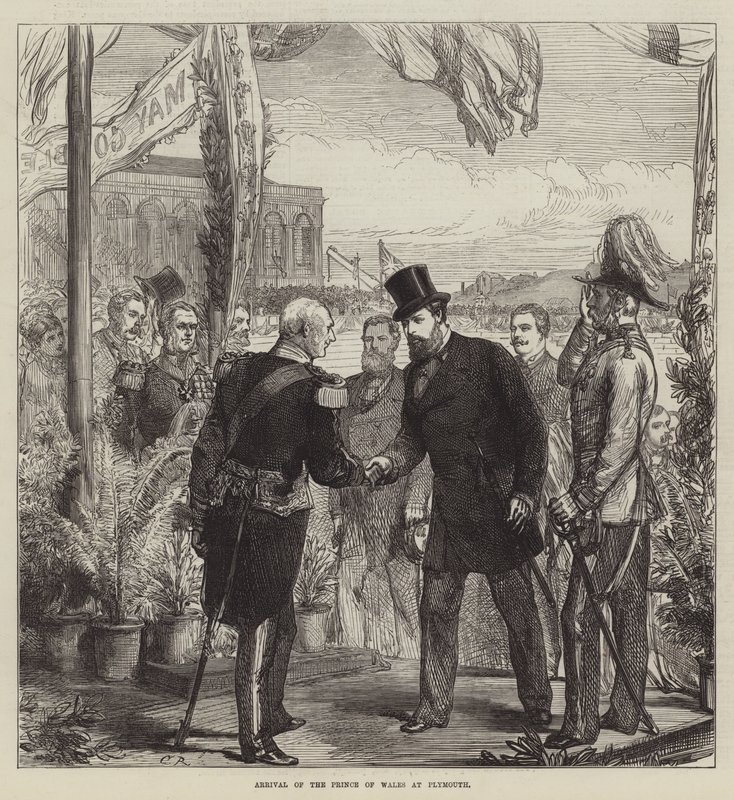 Ankunft des Prinzen von Wales in Plymouth von Sir John Charles Robinson