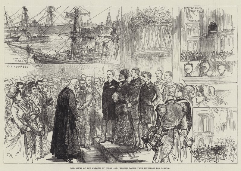 Abreise des Marquis von Lorne und Prinzessin Louise von Liverpool nach Kanada von Sir John Charles Robinson