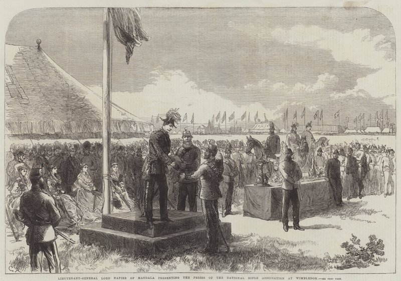 Generalleutnant Lord Napier von Magdala überreicht die Preise bei der National Rifle Association in Wimbledon von Sir John Charles Robinson