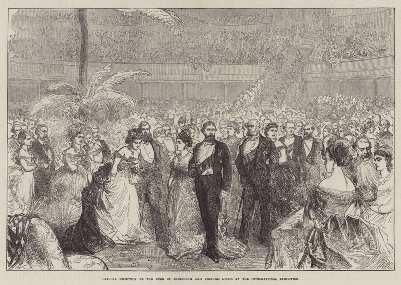 Offizieller Empfang durch den Herzog von Edinburgh und Prinzessin Louise bei der Internationalen Ausstellung von Sir John Charles Robinson