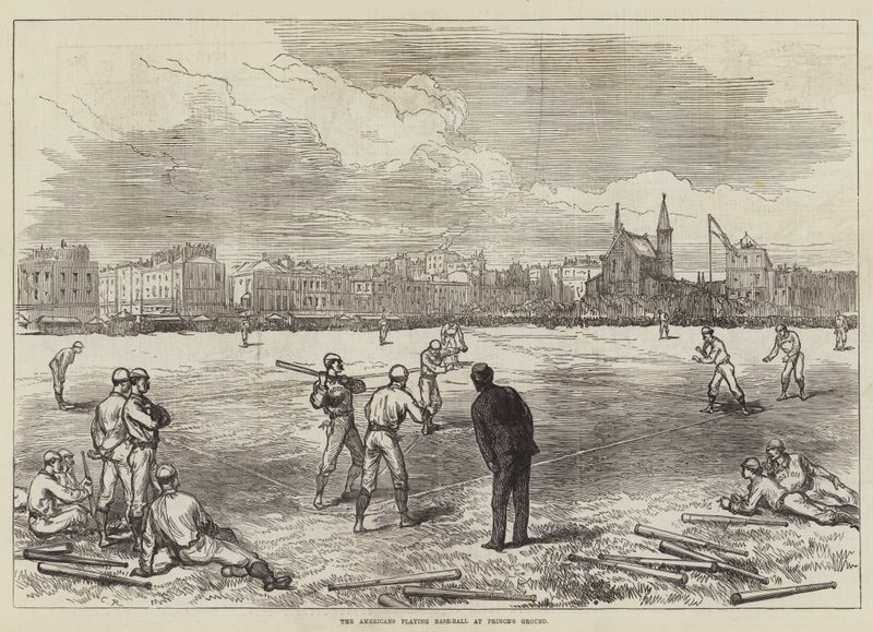 Die Amerikaner spielen Baseball auf dem Prince