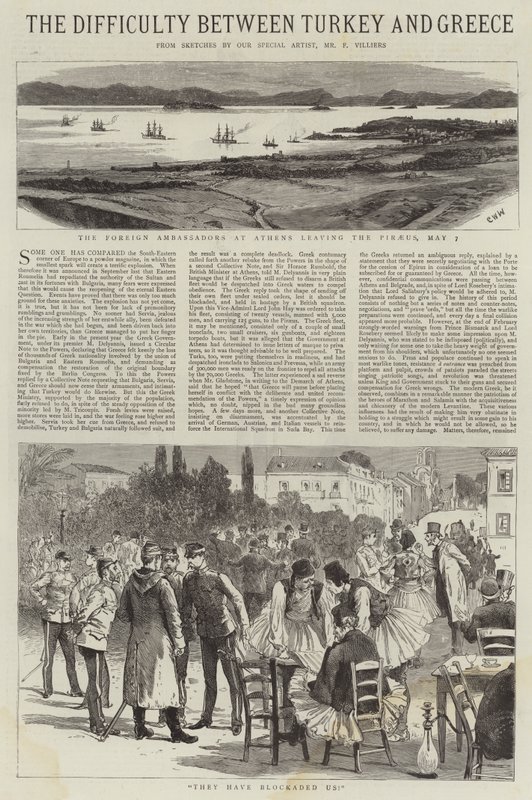 Die Schwierigkeit zwischen der Türkei und Griechenland von Charles William Wyllie