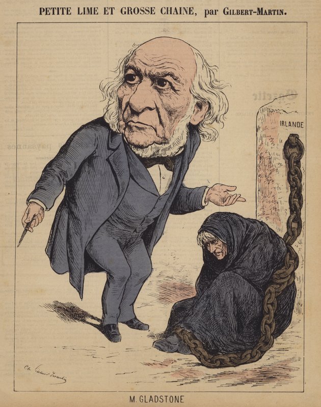 Kleine Feile und große Kette (kolorierte Gravur) von Charles (after) Gilbert Martin