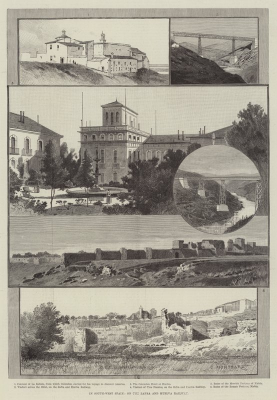 Im Südwesten Spaniens, auf der Zafra und Huelva Eisenbahn von Charles Auguste Loye