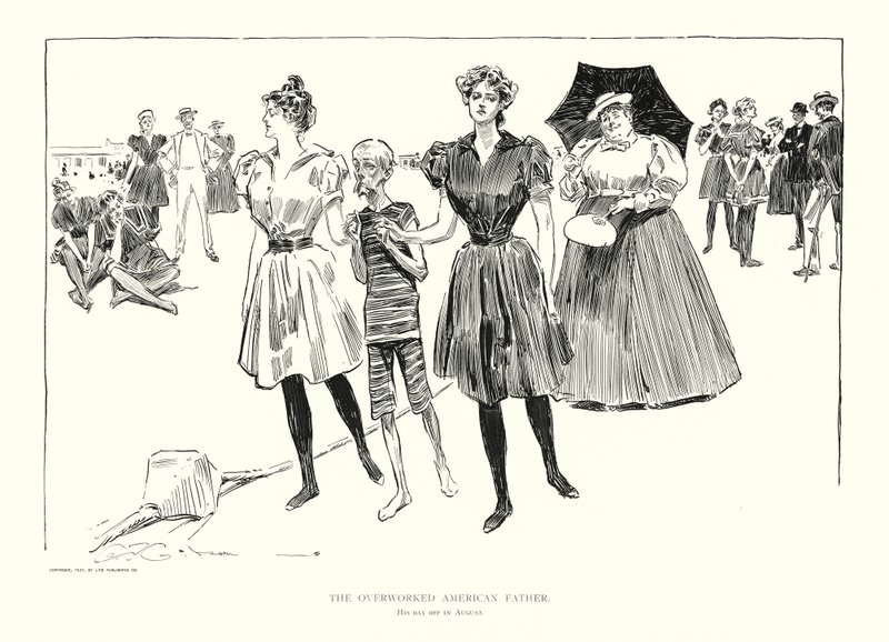 Der überarbeitete amerikanische Vater von Charles Dana Gibson