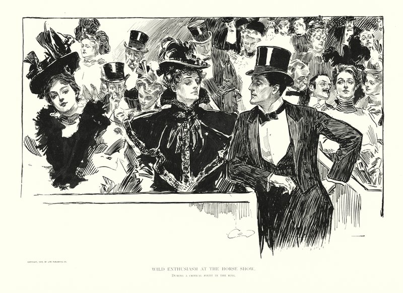 Wilde Begeisterung bei der Pferdeshow von Charles Dana Gibson