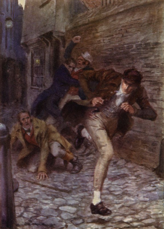 Illustration für The Amateur Gentleman von Jeffery Farnol von Charles Edmund (after) Brock