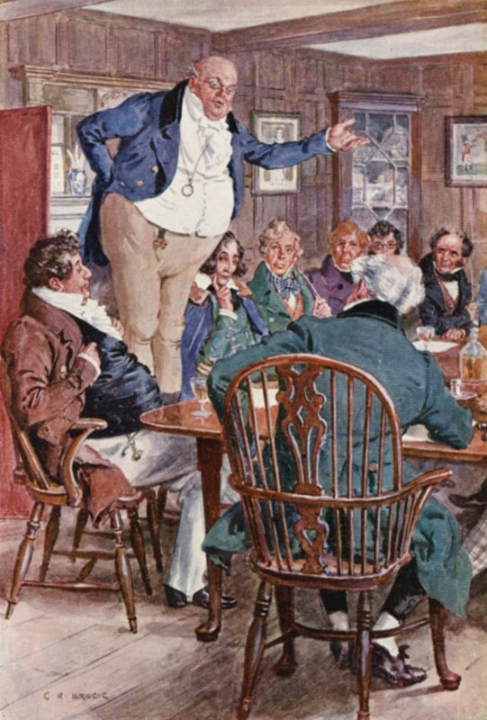 Illustration für Die Pickwickier von Charles Dickens von Charles Edmund (after) Brock