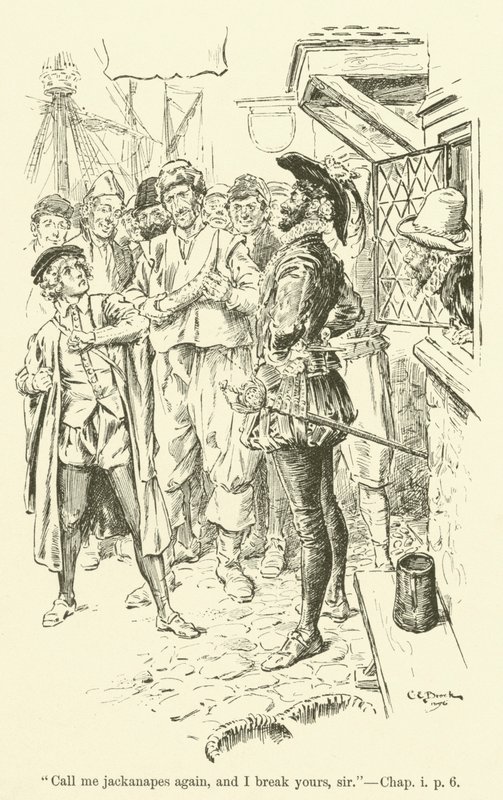 Illustration für „Westward Ho!“ von Charles Kingsley (Gravur) von Charles Edmund Brock