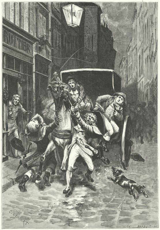 Die Verhaftung von Georges Cadoudal, bretonischer Verschwörer gegen das französische Revolutionsregime von Charles Edouard Delort