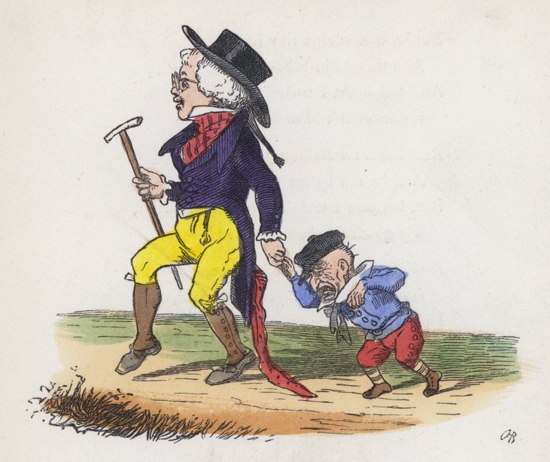 Der Traum eines kleinen Jungen, dass er und sein Großvater die Plätze tauschen von Charles Henry (after) Bennett