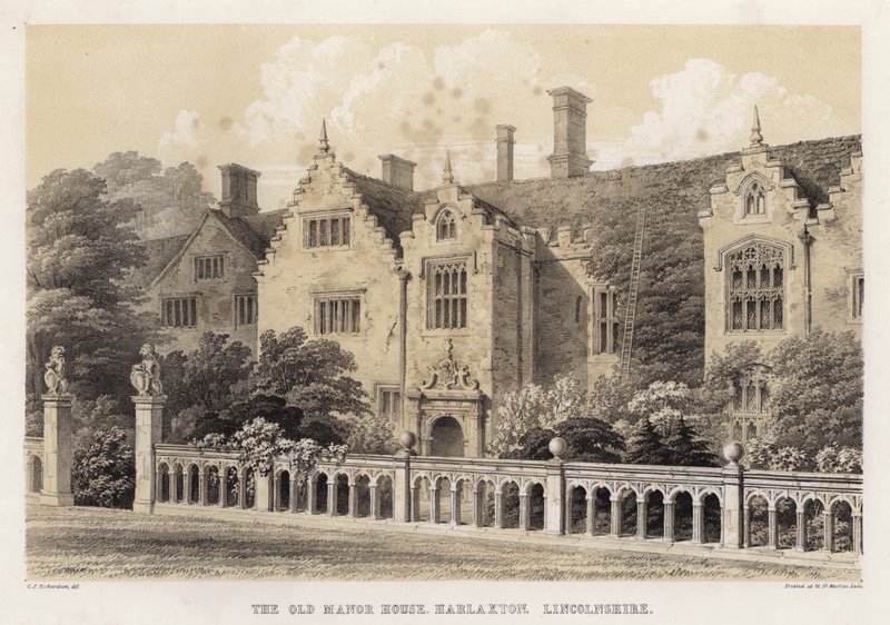 Das alte Herrenhaus, Harlaxton, Lincolnshire von Charles James Richardson