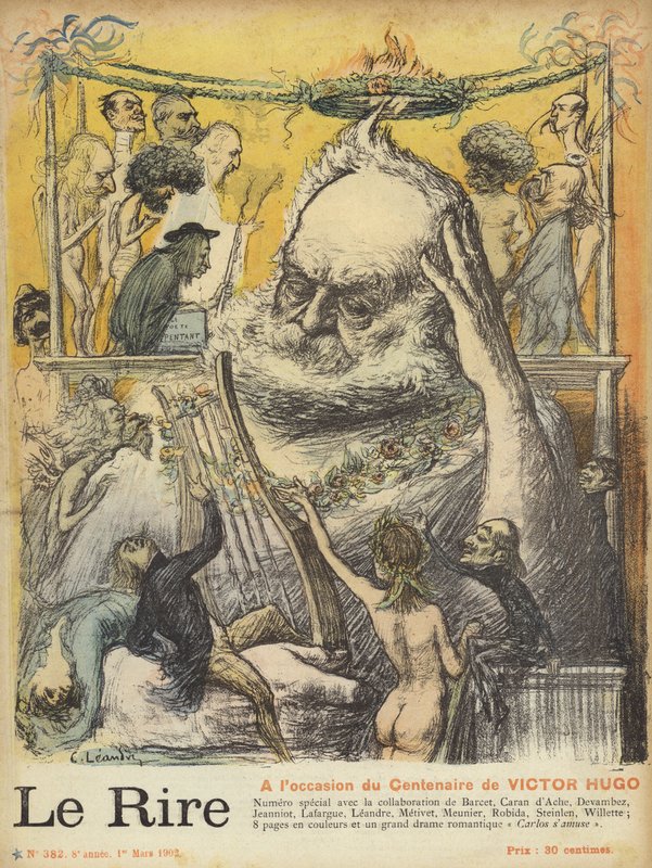 Hundertjahrfeier der Geburt von Victor Hugo, Illustration für Le Rire von Charles Leandre
