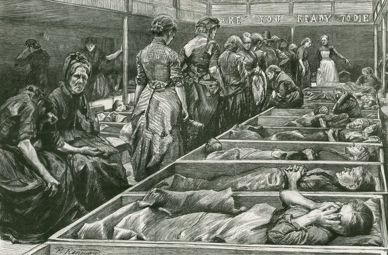 Ein Obdach der Heilsarmee für Frauen in Whitechapel von Charles Paul Renouard