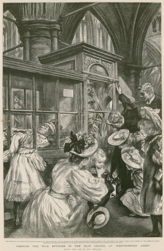 Die Wachseffigien in der Islip-Kapelle in der Westminster Abbey von Charles Paul Renouard