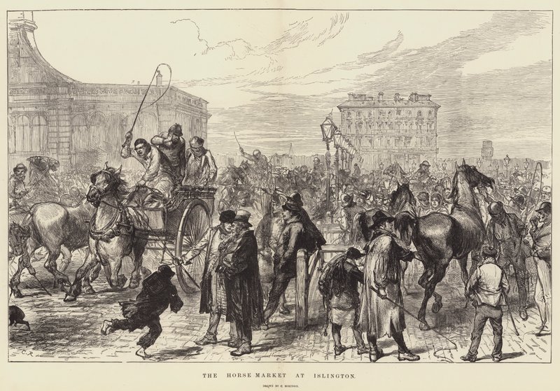 Der Pferdemarkt in Islington von Sir John Charles Robinson