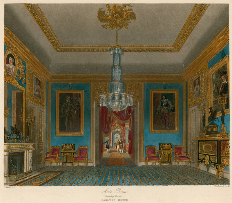 Vorzimmer, Carlton House, London, Blick nach Norden von Charles Wild