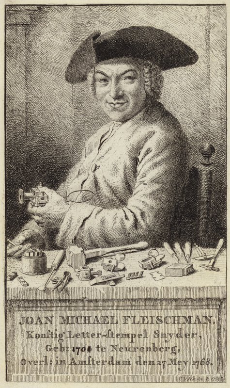 Porträt von Johann Michael Fleischmann von Cornelis van Noorde