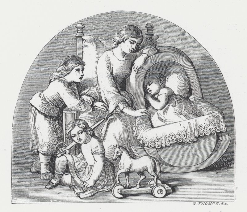 Illustration zu Tennysons Gedicht, Die Prinzessin (Gravur) von Daniel (after) Maclise