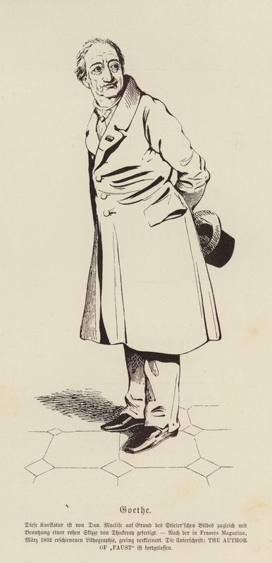 Johann Wolfgang von Goethe, deutscher Dichter und Dramatiker von Daniel (after) Maclise