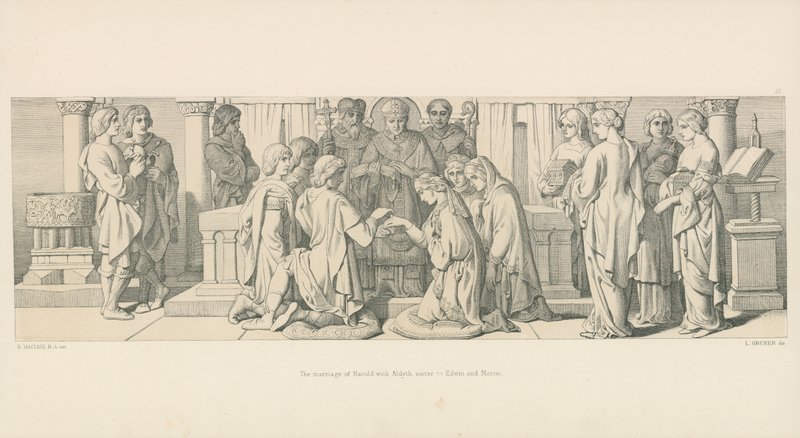 Die Hochzeit von Harold mit Aldyth, Schwester von Edwin und Morcar von Daniel Maclise