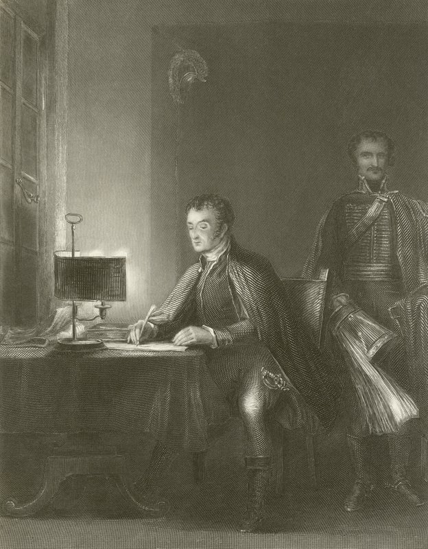 Der Herzog von Wellington schreibt seine Depeschen von David Wilkie