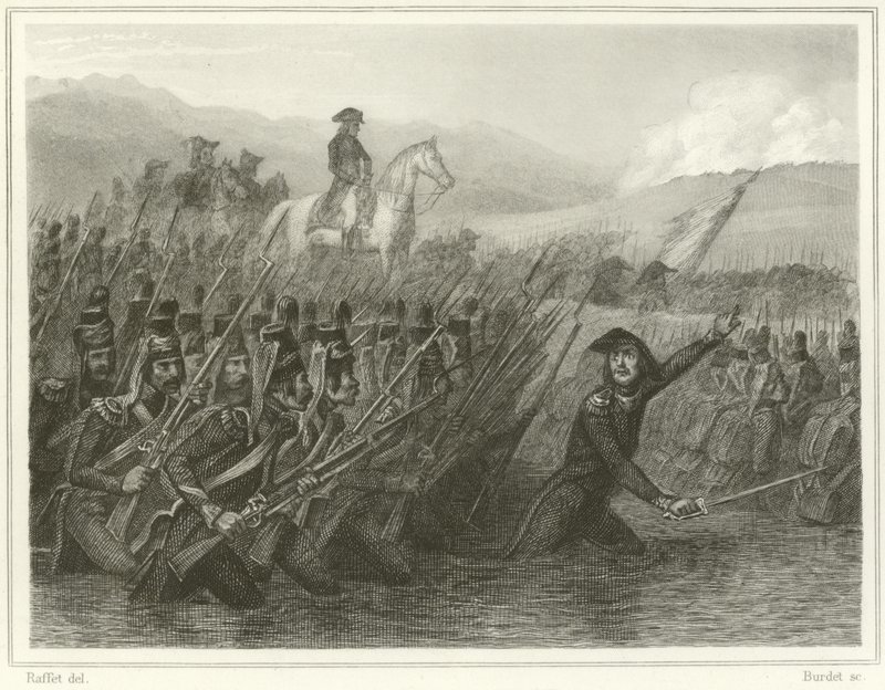 Durchquerung des Tagliamento von Denis Auguste Marie Raffet