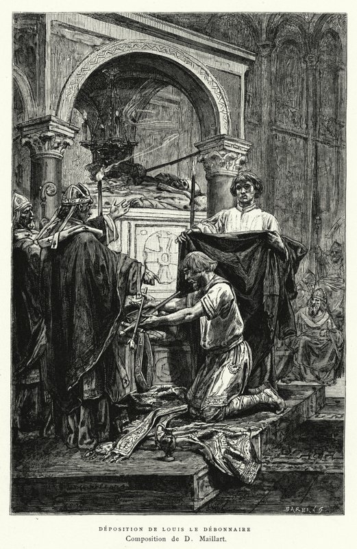 Deposition De Louis Le Debonnaire (Gravur) von Diogene Ulysse Napoleon Maillart