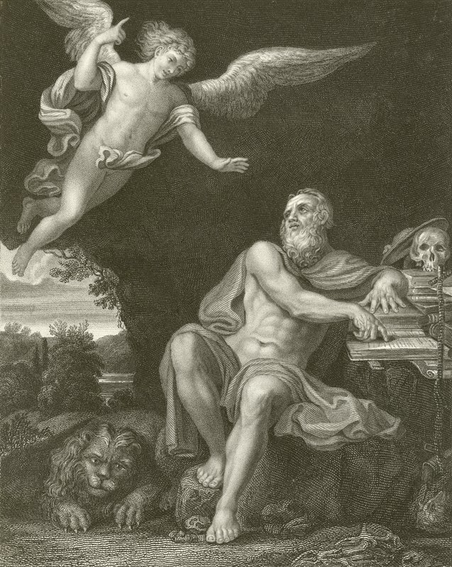 Heiliger Hieronymus mit dem Engel von Domenichino