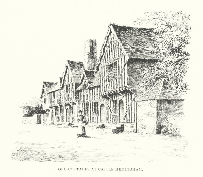 Alte Cottages in Castle Hedingham von Duncan Moul