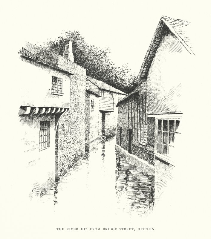 Der Fluss Hiz von der Bridge Street, Hitchin von Duncan Moul