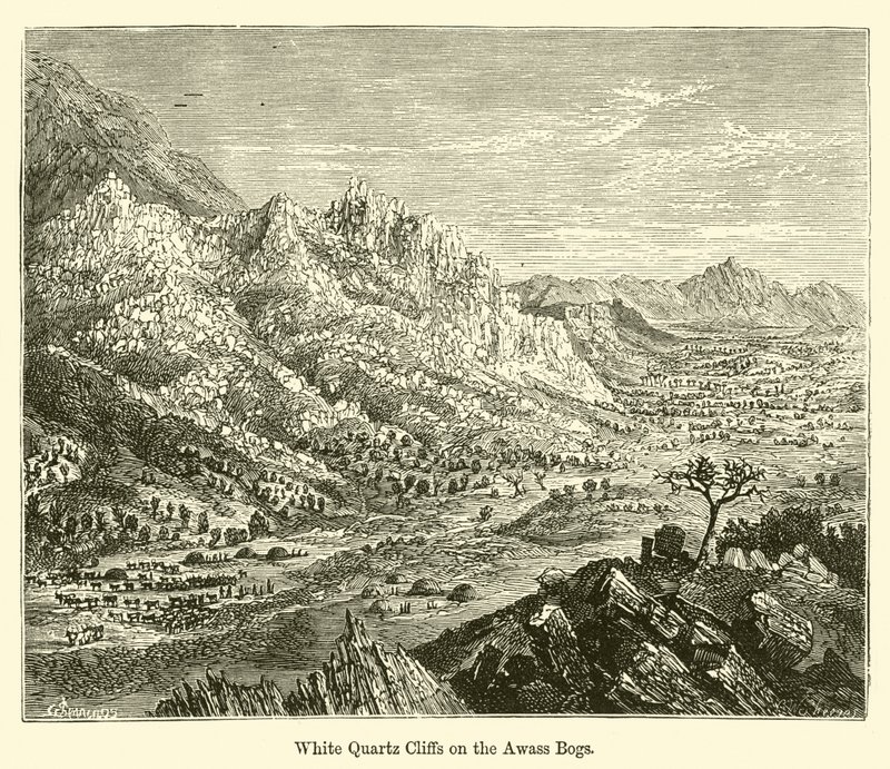 Weiße Quarzklippen an den Awass-Mooren von E. Jennings