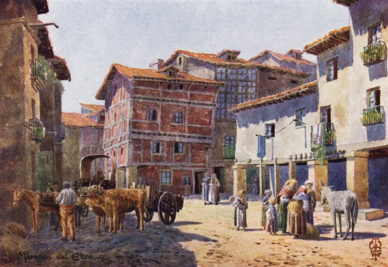 Nordspanien: Miranda del Ebro, Eine Ecke in der Stadt von Edgar T. A. Wigram