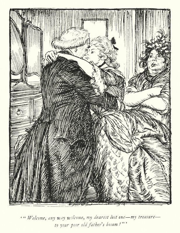 Illustration für Der Pfarrer von Wakefield von Oliver Goldsmith von Edmund Joseph Sullivan