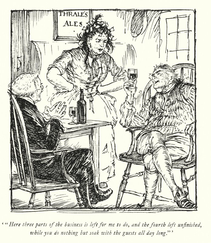 Illustration für Der Pfarrer von Wakefield von Oliver Goldsmith von Edmund Joseph Sullivan