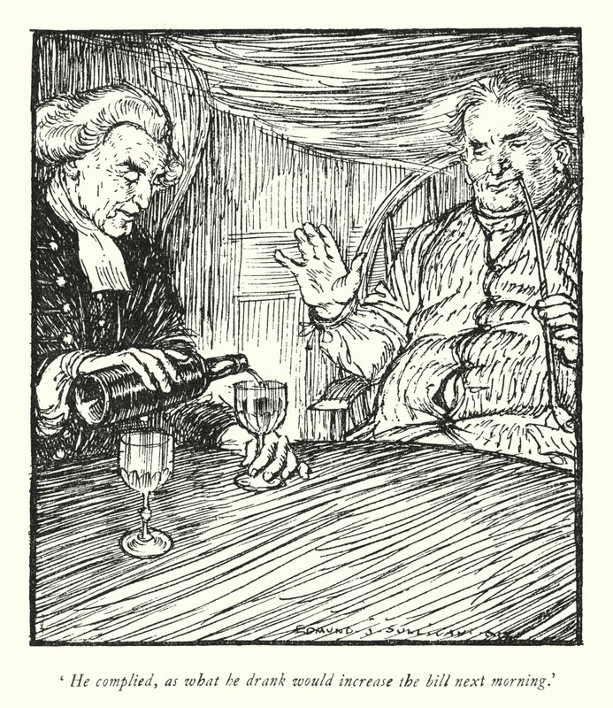 Illustration für Der Pfarrer von Wakefield von Oliver Goldsmith von Edmund Joseph Sullivan