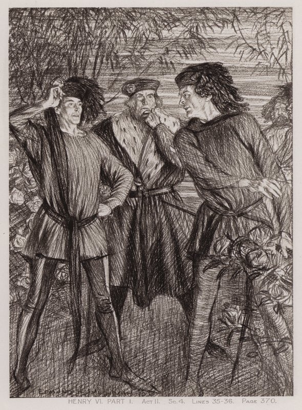 Der erste Teil von König Heinrich VI, Akt II, Szene 4 von Edmund Joseph Sullivan