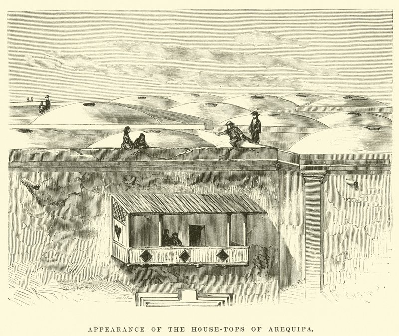 Erscheinung der Hausdächer von Arequipa von Edouard Riou