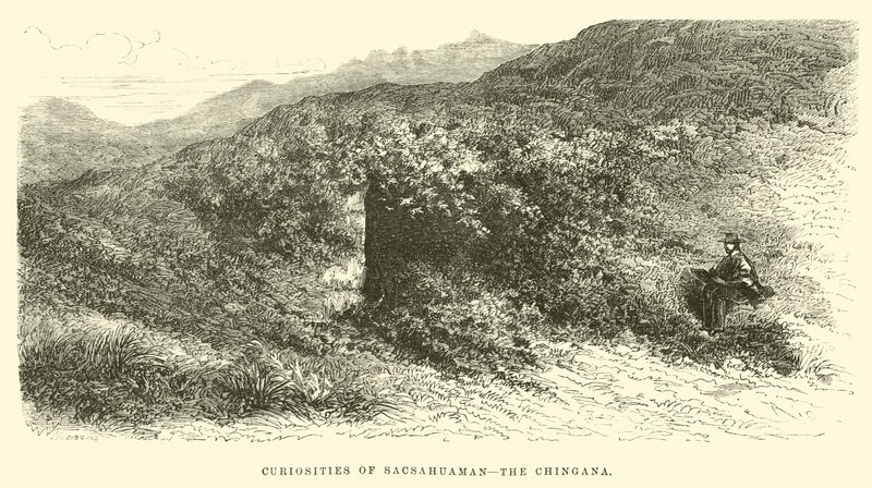 Kuriositäten von Sacsahuaman, die Chingana von Edouard Riou