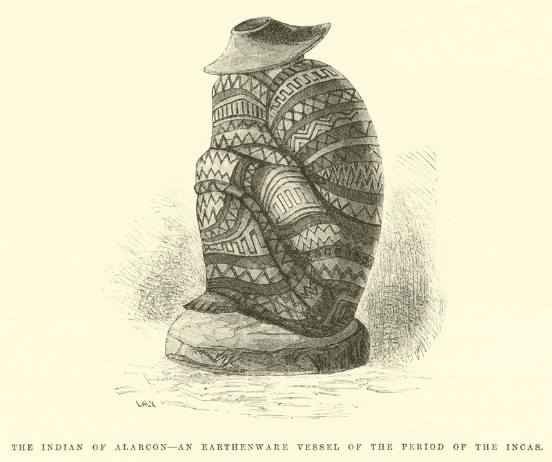 Der Indianer von Alarcon, ein irdenes Gefäß aus der Zeit der Inkas von Edouard Riou