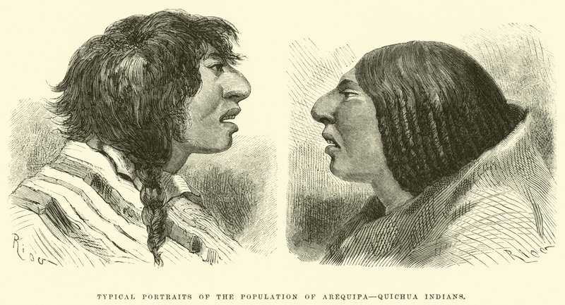 Typische Porträts der Bevölkerung von Arequipa, Quichua-Indianer von Edouard Riou