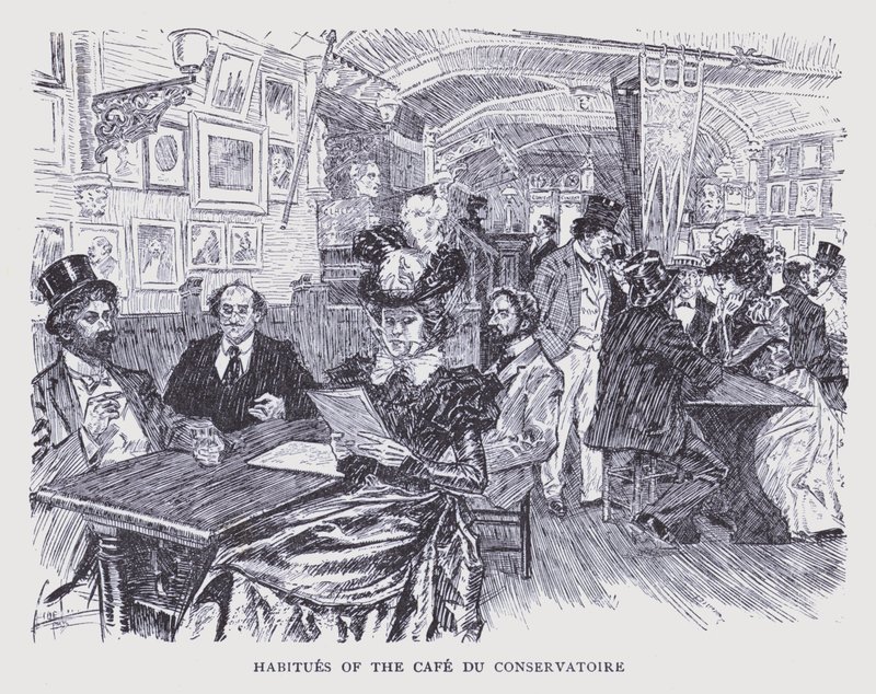 Böhmisches Paris: Stammgäste des Café du Conservatoire von Edouard Alfred (1875 1954) Cucuel